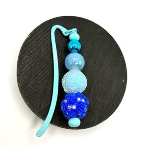 Blue Beaded Bookmark
